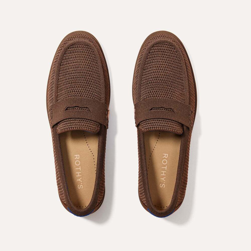 Rothy's The Penny Loafer - Cinnamon Raffia-Knit Size 7